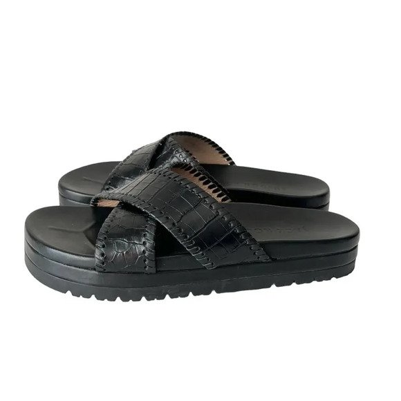 Jack Rogers Lexi criss cross sandals black 7 - Picture 6 of 10